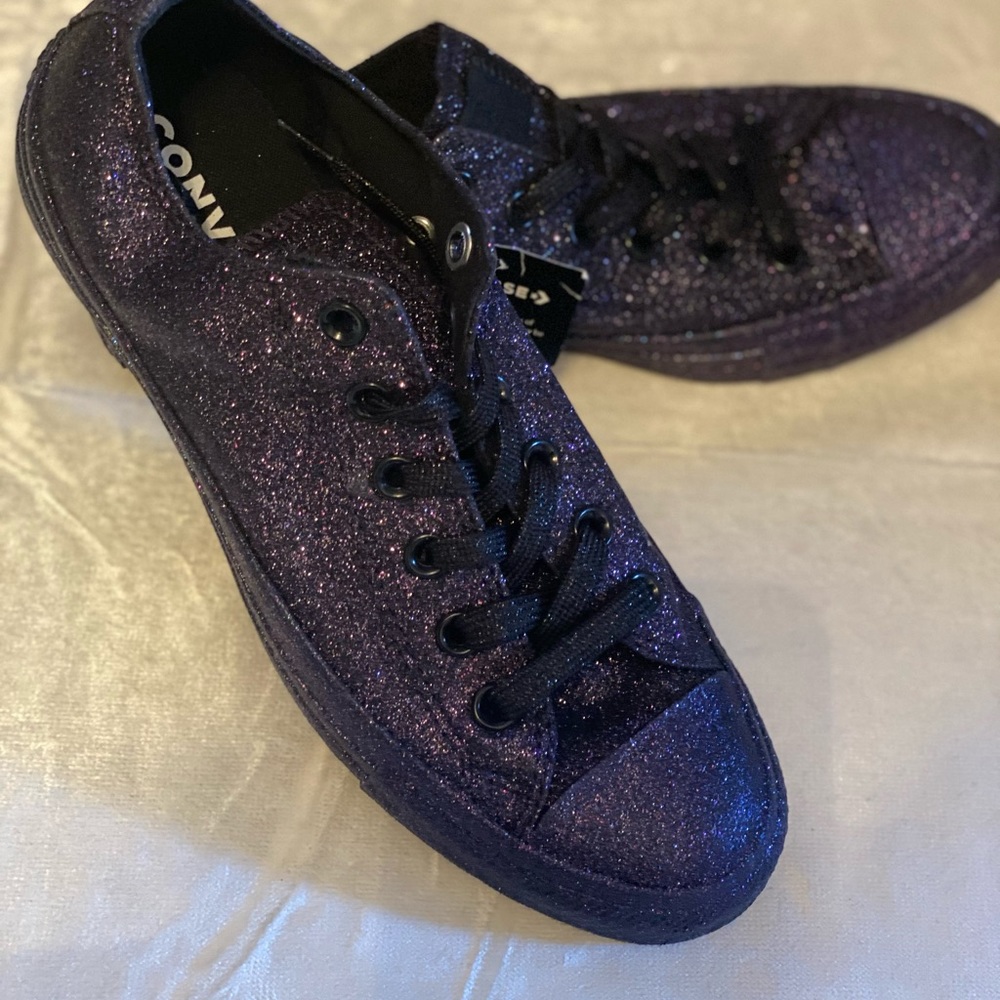 Converse All Star / Purple Glitter low tops